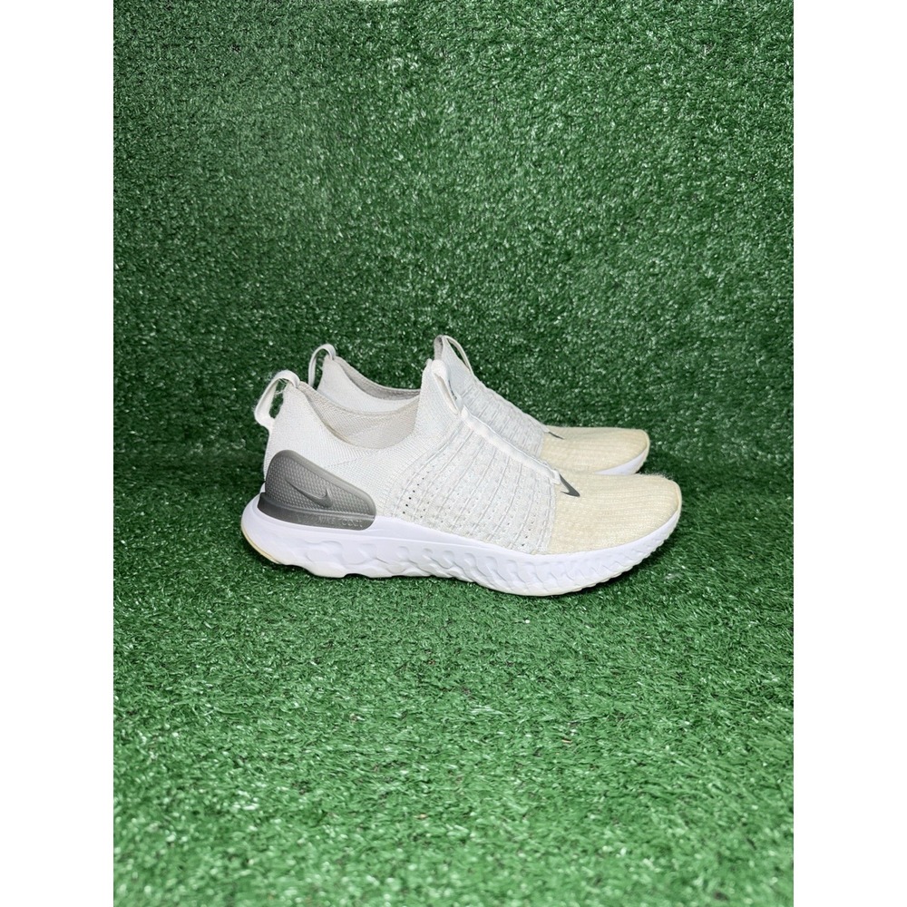 Nike React Phantom Run Fk 2 Women Size 8 White Slip On Shoes Walking Sneakers